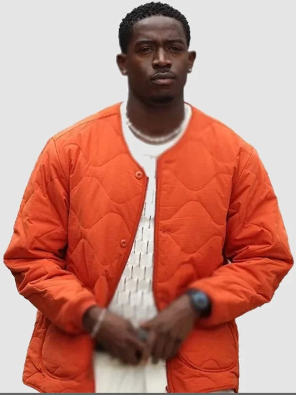 F1 The Movie 2025 Damson Idris Orange Jacket.
