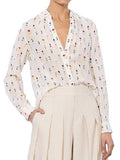 bold and the beautiful heather tom silk blouse..