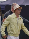 brad pitt f1 2025 yellow jacket.