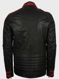cafe racer black leather jacket for mens.