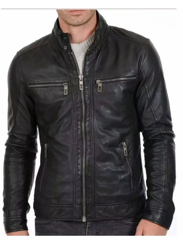 cafe racer black rider jacket