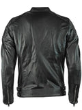 cafe racer mens leather black jacket.
