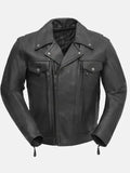 caven black motorcycle leather jacket