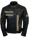 cruiser motorcycle armoured black biker jacket