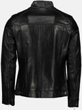 george water spadded style black leather jacket.