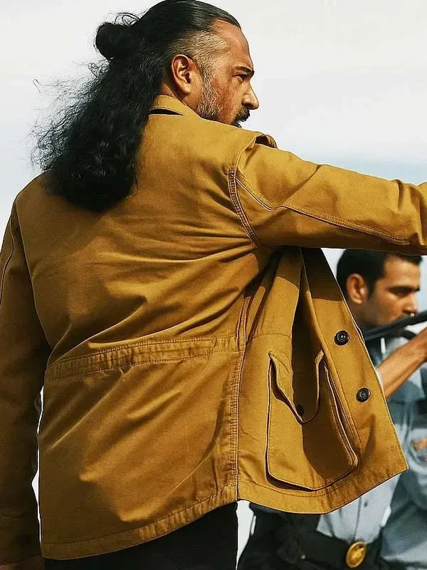 ice road vengeance mahesh jadu brown jacket..