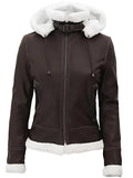 jasmine dark brown jacket with hood