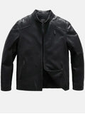 mens matt black leather jacket