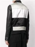 mens slim fit biker leather jacket..