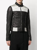 mens slim fit biker leather jacket.