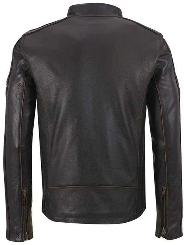 mens stripe cafe racer jacket.
