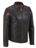 mens stripe cafe racer jacket
