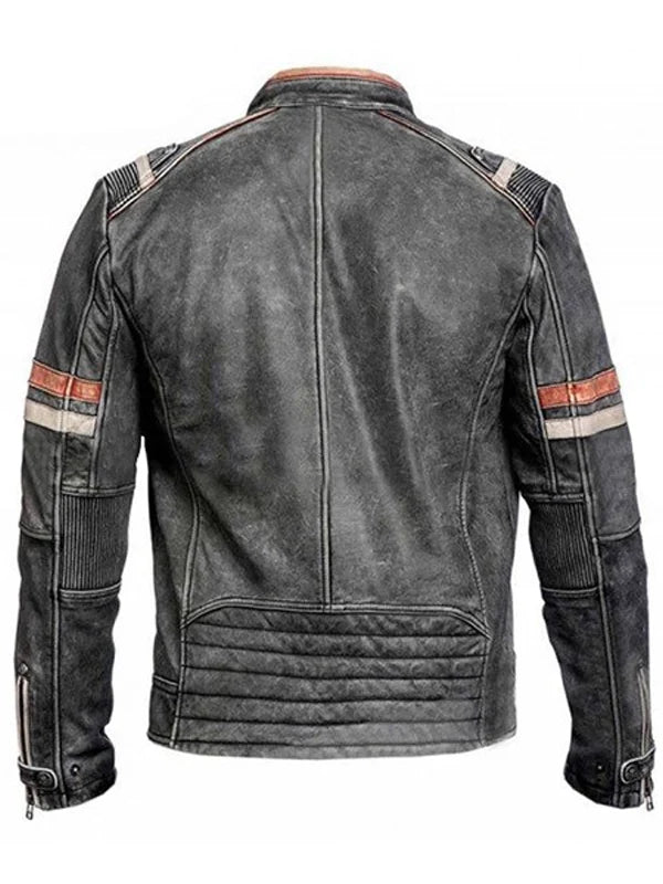motorcycle cafe race vintage black jacket.