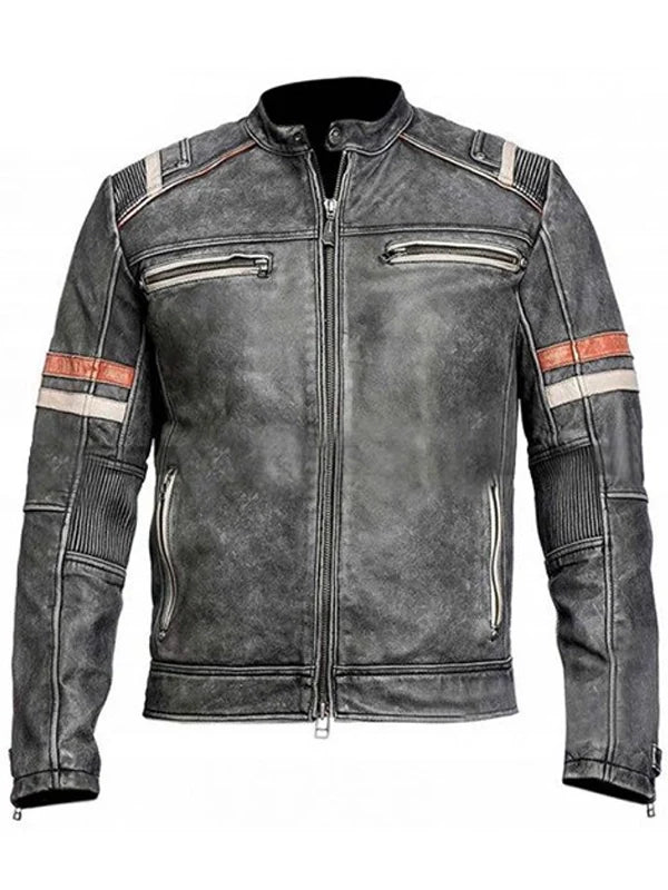 motorcycle cafe race vintage black jacket