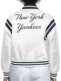 ny yankees white full count satin jacket.