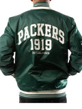 starter bay packers green satin jacket.