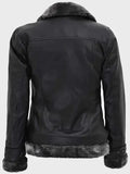 timothy designer soft shearling leather jacket.