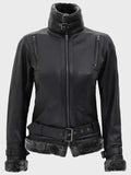 timothy designer soft shearling leather jacket