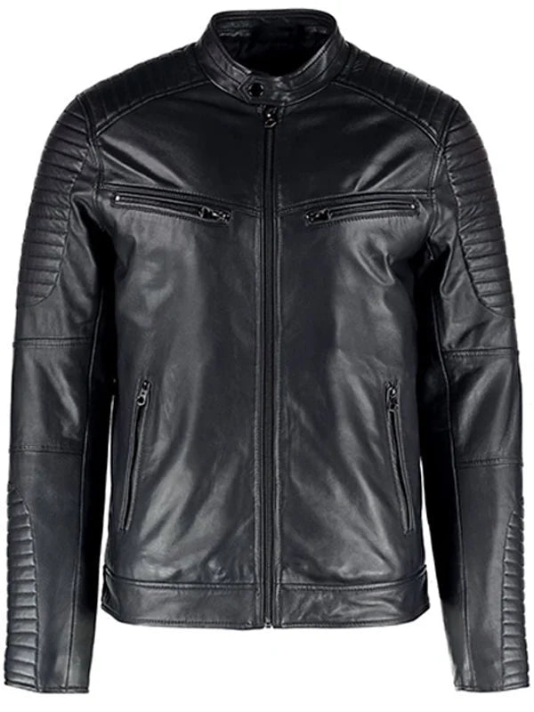 vintage brando motorcycle distressed leather jacket