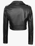 womens colleen cropped leather biker jacket.