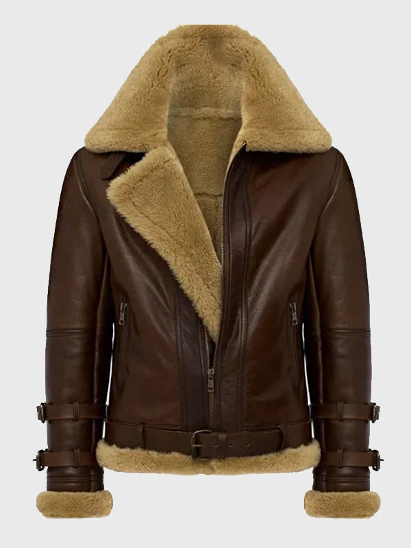 Douglas Aviator Raf Sf Shearling Fur Bomber Jacket