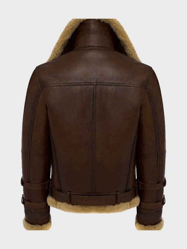 Douglas Aviator Raf Sf Shearling Fur Bomber Jacket