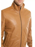 Men’s Casual Bomber Camel Brown Jacket00