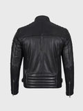 Mens Cafe Racer Black Leather Jacket