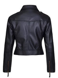 Women’s Quilted Style Black Leather Jacket..