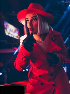 aew collision 2025 toni storm red wool coat.