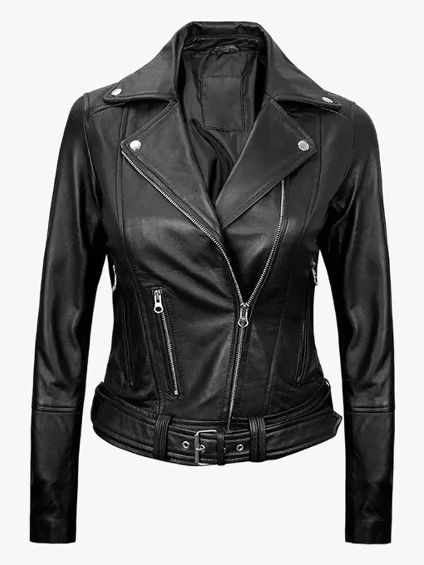 aldo womens asymmetrical black leather jacket