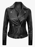 aldo womens asymmetrical black leather jacket