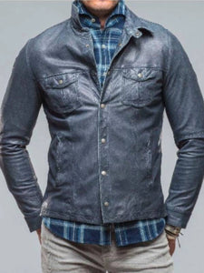 americas got talent s20 blue washed leather jacket..