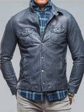 americas got talent s20 blue washed leather jacket.