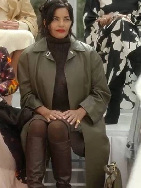 and just like that seema patel leather coat..