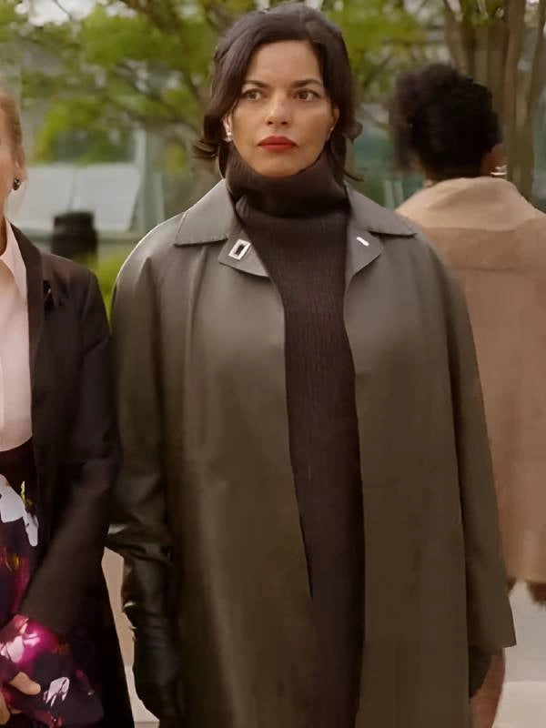 and just like that seema patel leather coat