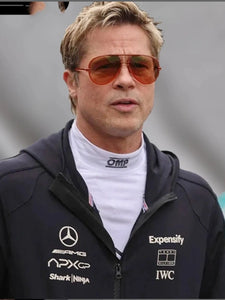 apx gp f1 brad pitt black hoodie jacket.