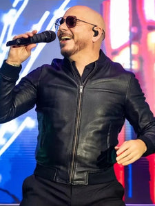 atlantis paradise island pitbull black leather jacket