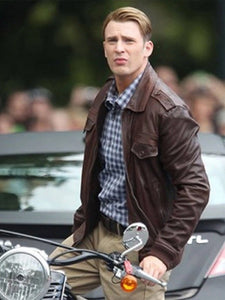 Avengers Age of Ultron Captain America Steve Rogers Leather Jacket
