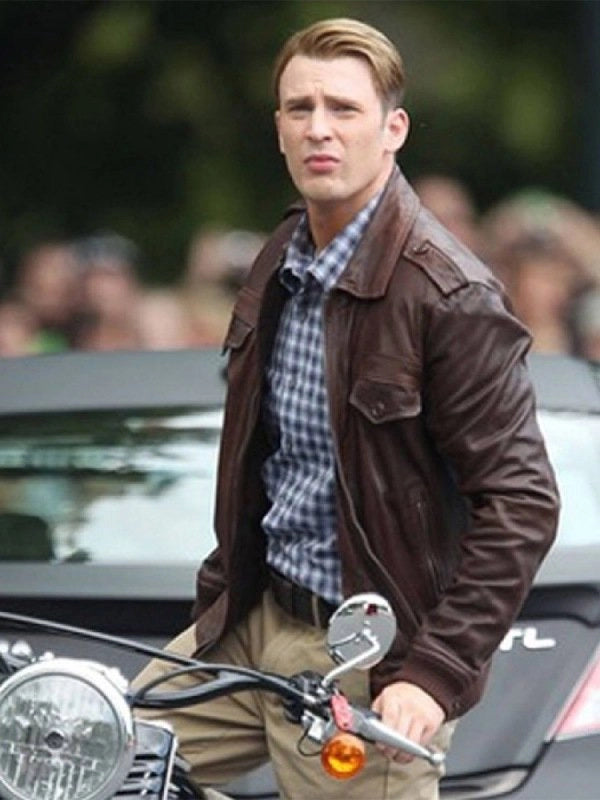 Avengers Age of Ultron Captain America Steve Rogers Leather Jacket