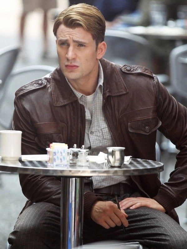 Avengers Age of Ultron Captain America Steve Rogers Leather Jacket