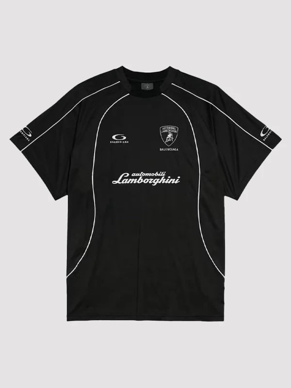 balenciaga automobili lamborghini soccer t shirt.