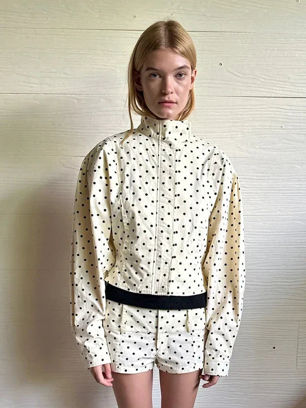 belle the label polka dot jacket...