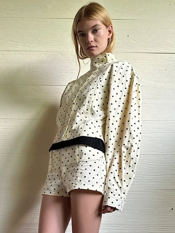 belle the label polka dot jacket..