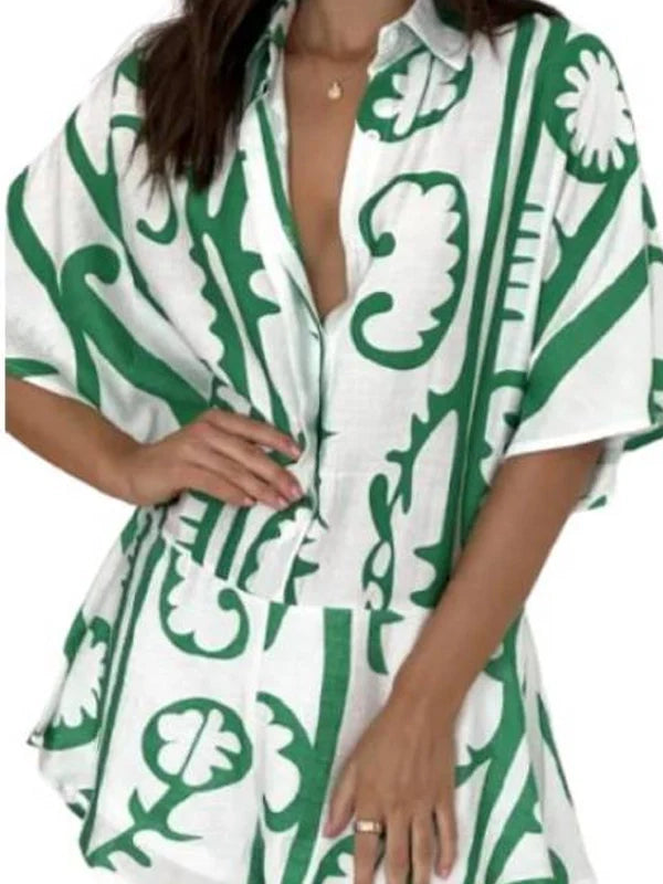 Billion Dollar Playground Green & White Print Playsuit