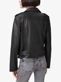 black balfern leather biker jacket.