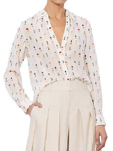 bold and the beautiful heather tom silk blouse..