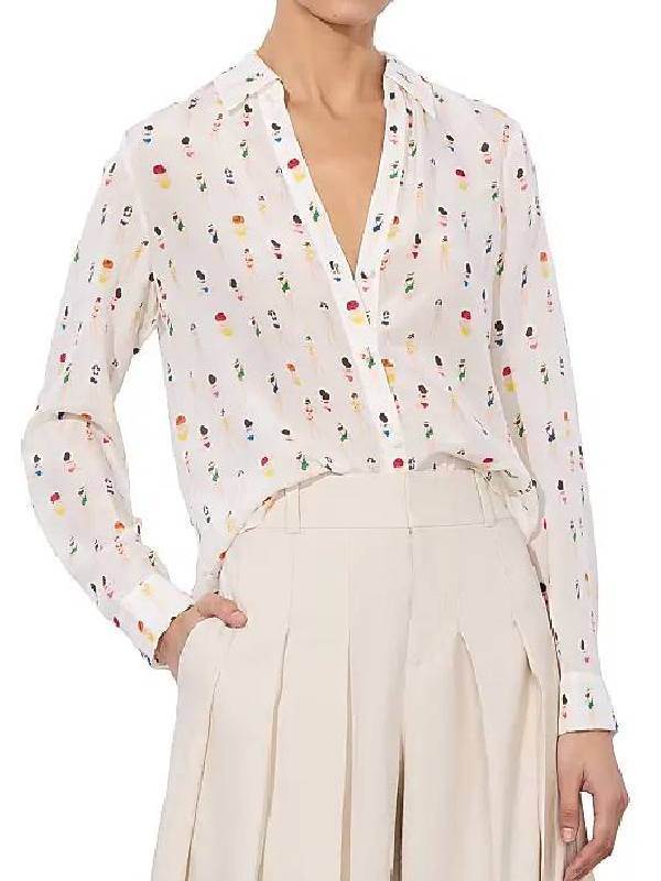 bold and the beautiful heather tom silk blouse..