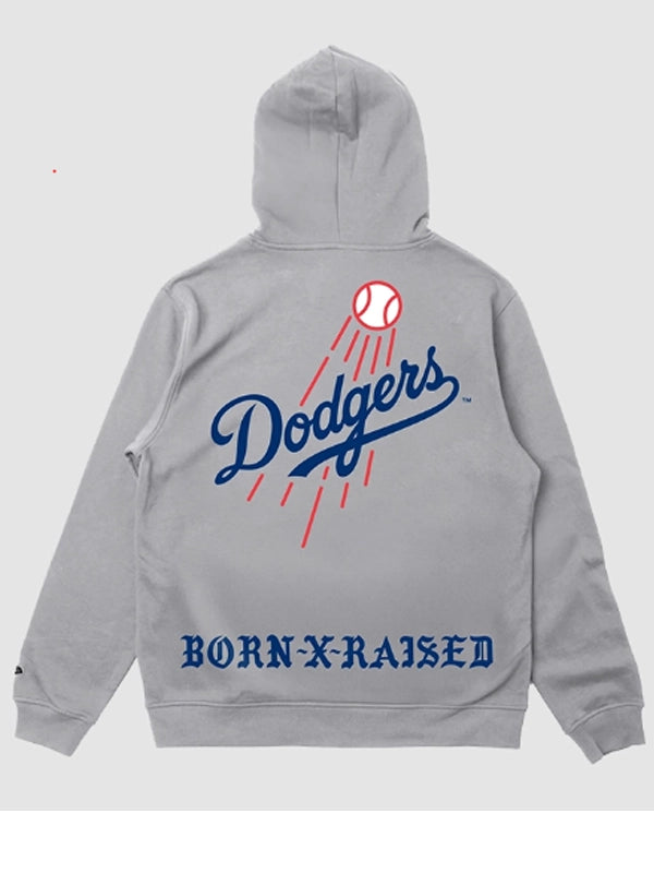 born x raised dodgers trademark hoodie