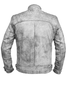 cafe race wax distressed biker jacket..